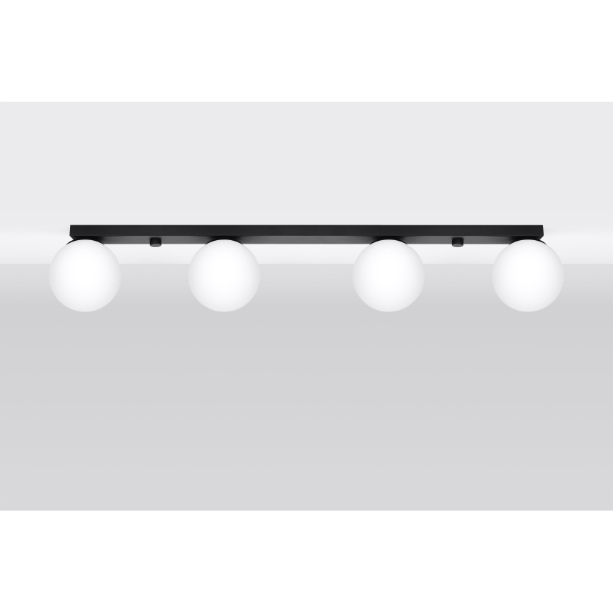 Plafón YOLI 4xG9/12W/230V negro