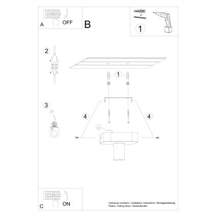 Foco TAVO 1xE27/15W/230V concreto