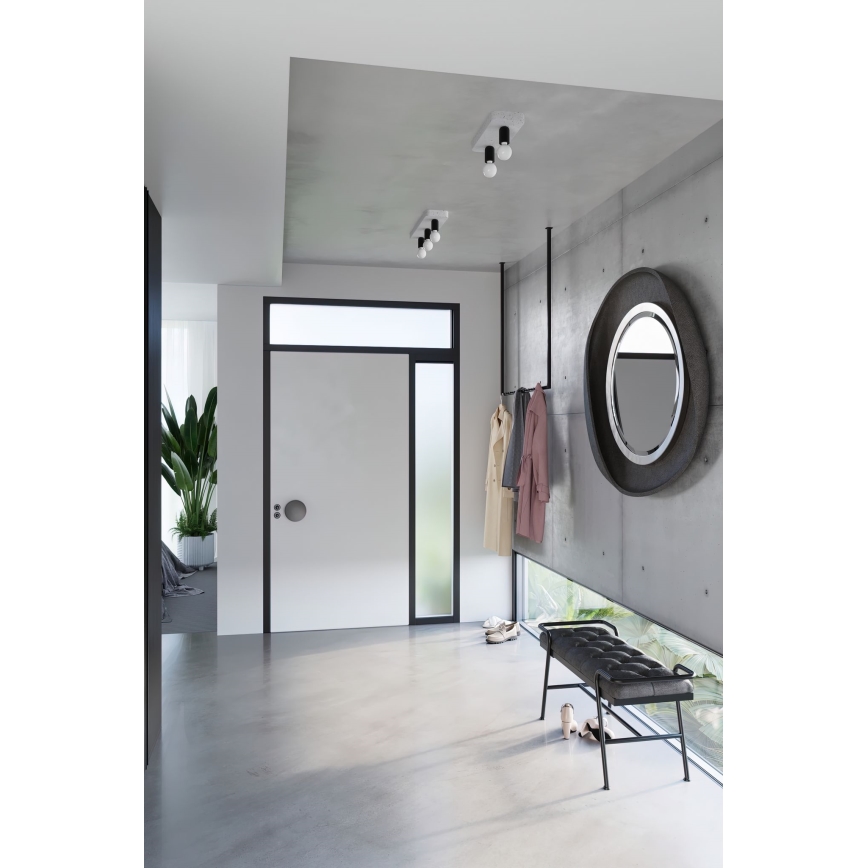 Foco TAVO 2xE27/15W/230V concreto