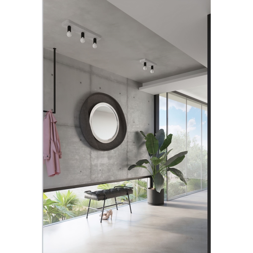 Foco TAVO 2xE27/15W/230V concreto