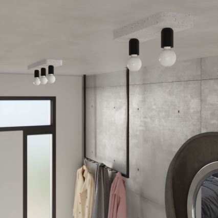 Foco TAVO 2xE27/15W/230V concreto