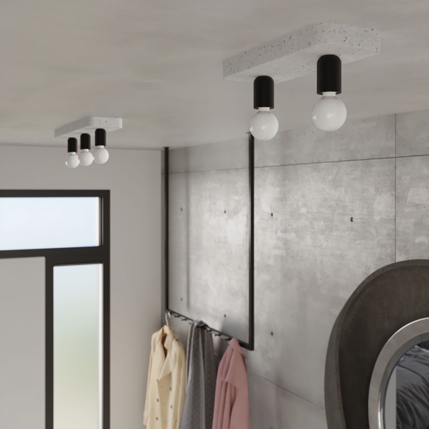 Foco TAVO 2xE27/15W/230V concreto