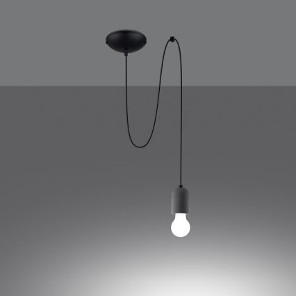 Lámpara colgante NESO 1xE27/15W/230V araña concreto