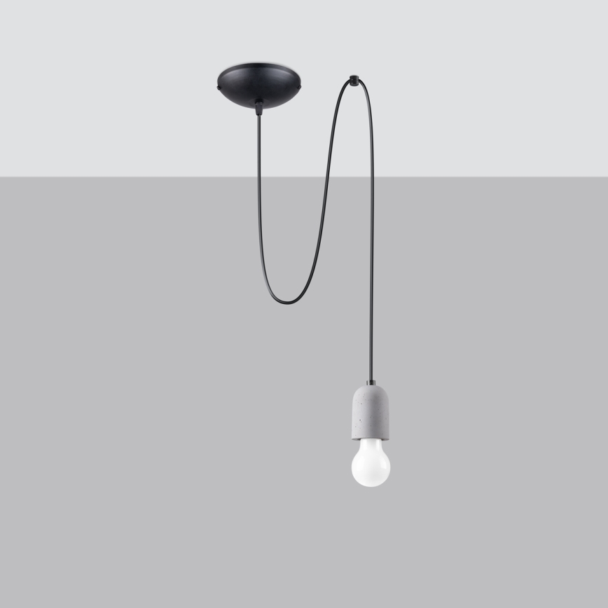 Lámpara colgante NESO 1xE27/15W/230V araña concreto