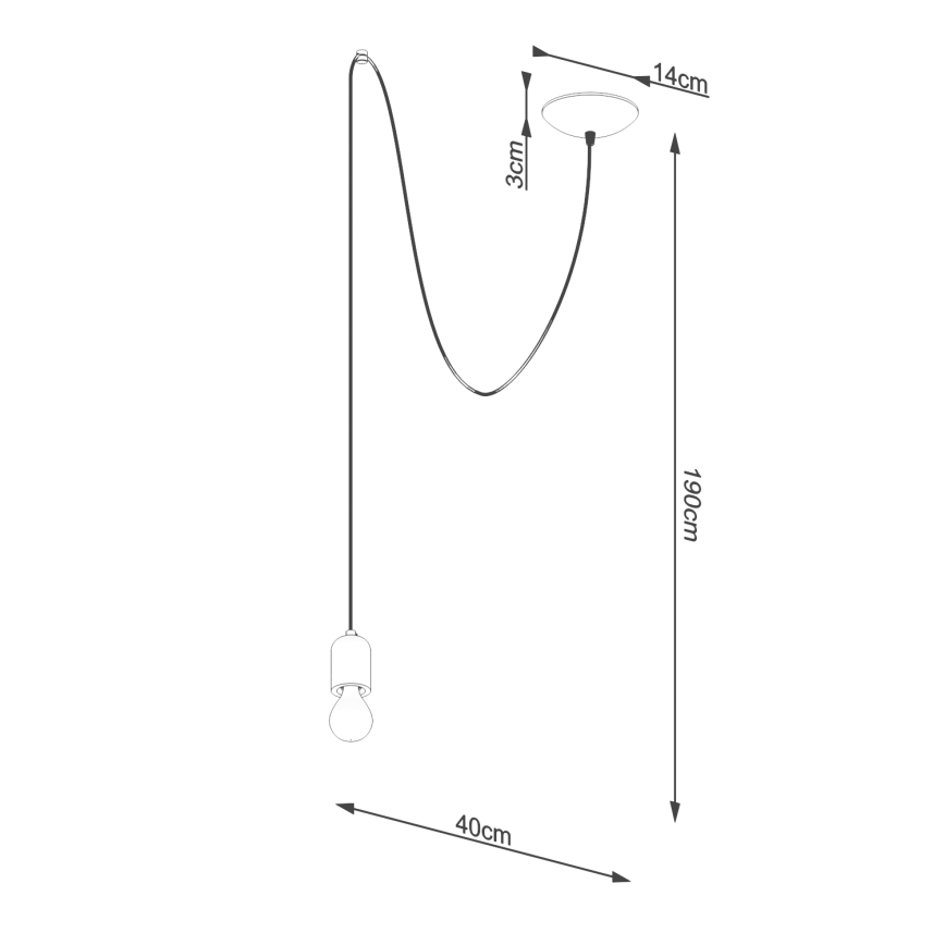 Lámpara colgante NESO 1xE27/15W/230V araña concreto