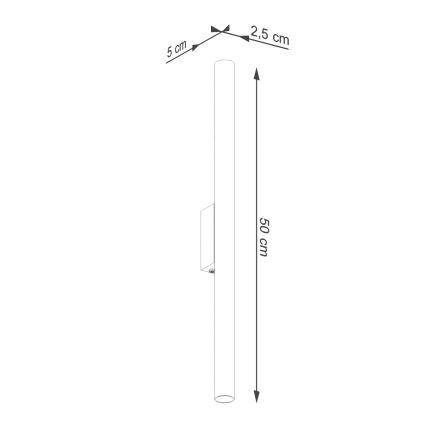 Aplique PASTELO 2xG9/8W/230V blanco