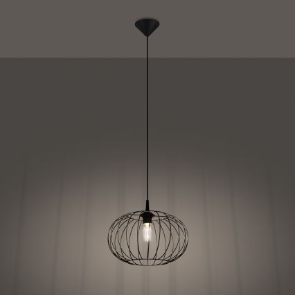 Lámpara colgante TSUNO 1xE27/15W/230V negro