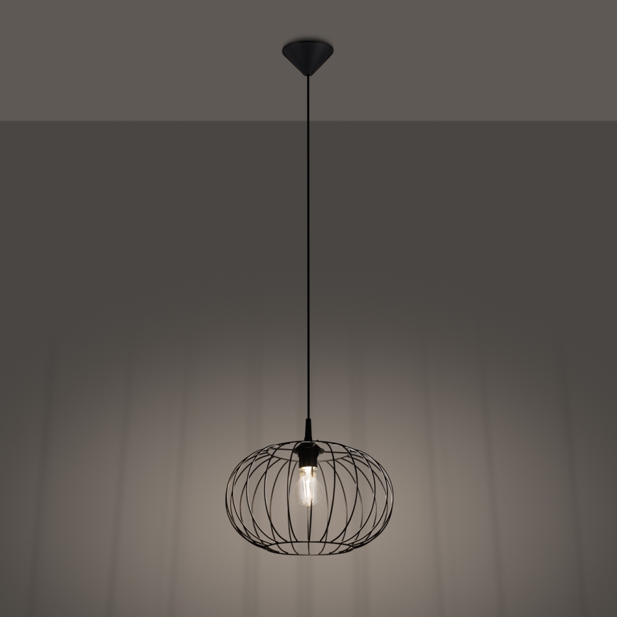 Lámpara colgante TSUNO 1xE27/15W/230V negro