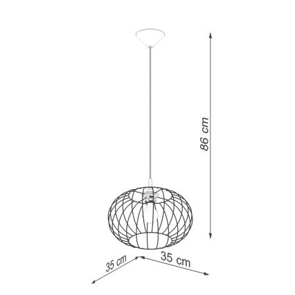 Lámpara colgante TSUNO 1xE27/15W/230V negro