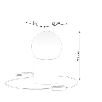 Lámpara de mesa BOOMO 1xG9/8W/230V