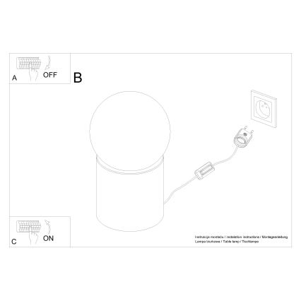 Lámpara de mesa BOOMO 1xG9/8W/230V