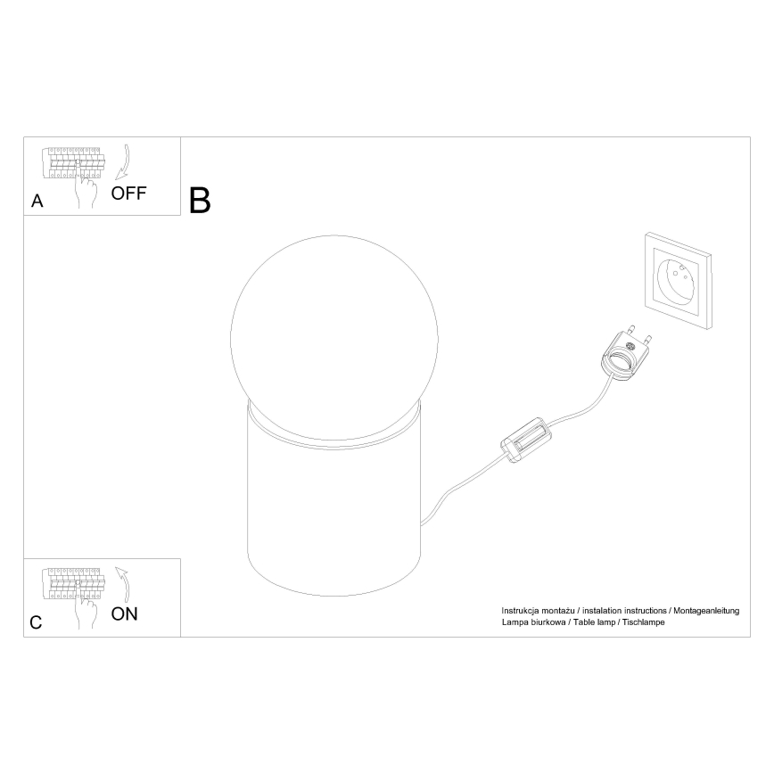 Lámpara de mesa BOOMO 1xG9/8W/230V