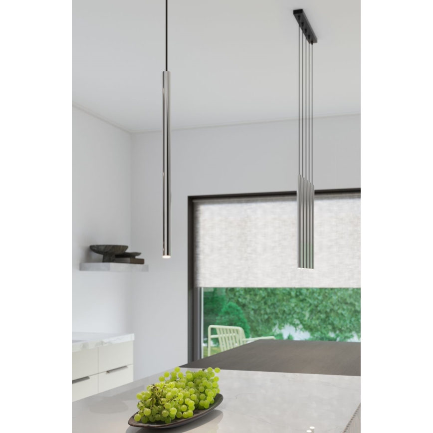 Lámpara colgante PASTELO 1xG9/8W/230V cromo brillante