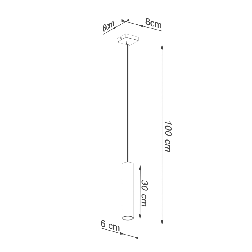 Lámpara colgante LAGOS 1xGU10/10W/230V dorado