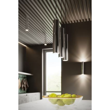 Lámpara colgante LAGOS 1xGU10/10W/230V cromo brillante