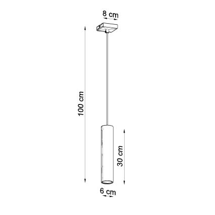Lámpara colgante LAGOS 1xGU10/10W/230V cromo brillante