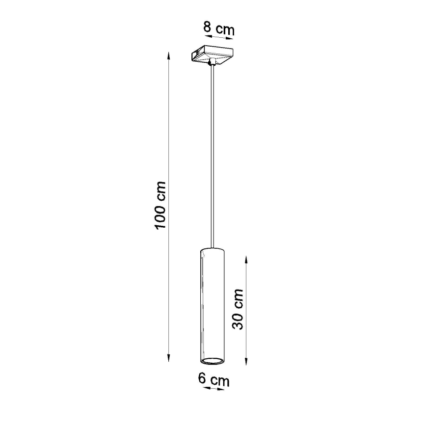 Lámpara colgante LAGOS 1xGU10/10W/230V cromo brillante