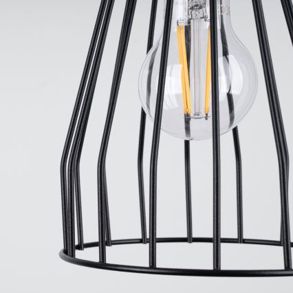 Lámpara colgante LEYO 1xE27/15W/230V negro