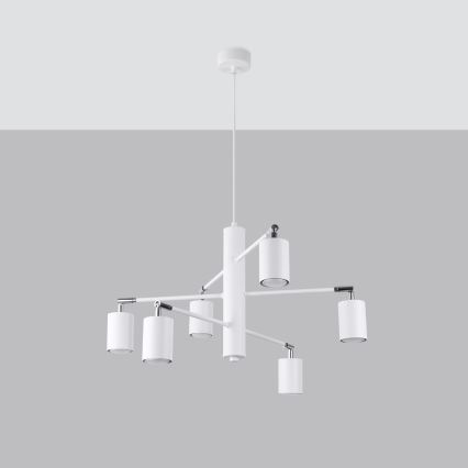 Lámpara colgante LEMMI 6xGU10/10W/230V blanco