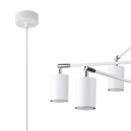 Lámpara colgante LEMMI 6xGU10/10W/230V blanco