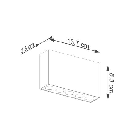 Foco LED SOLE LED/11W/230V negro