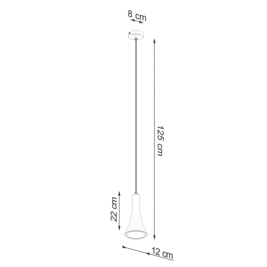 Lámpara colgante REA 1xE14/12W/230V concreto