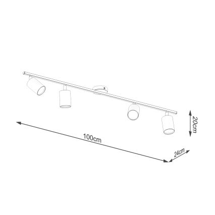 Foco LEMMI 4xGU10/10W/230V blanco