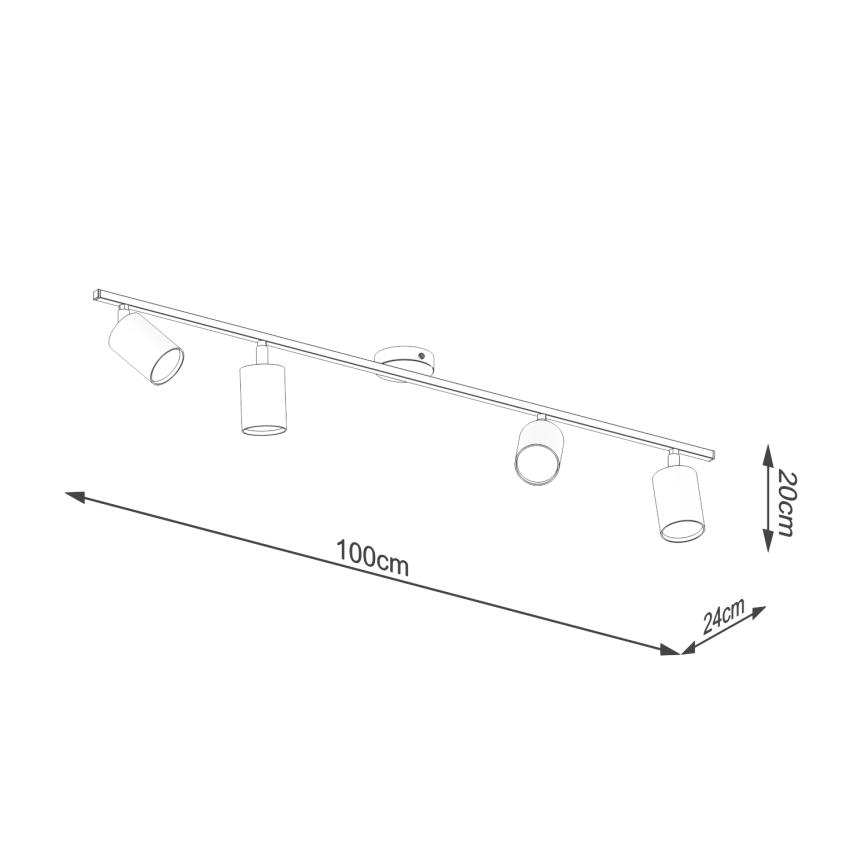 Foco LEMMI 4xGU10/10W/230V blanco