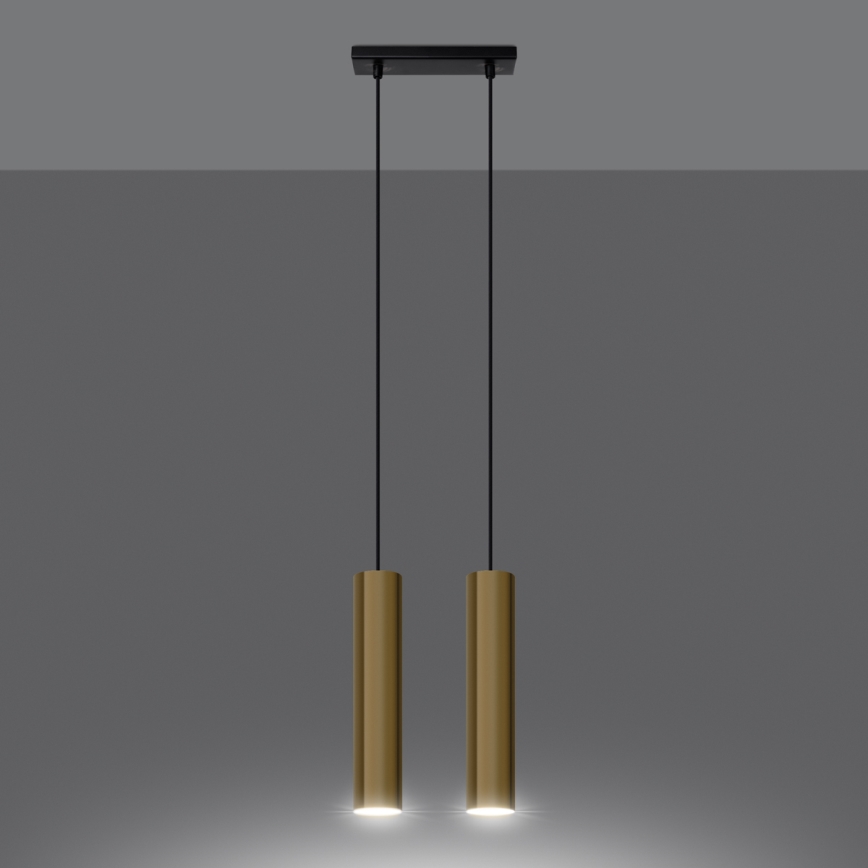 Lámpara colgante LAGOS 2xGU10/10W/230V dorado