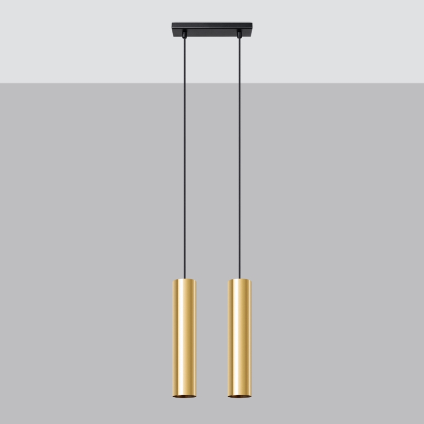 Lámpara colgante LAGOS 2xGU10/10W/230V dorado