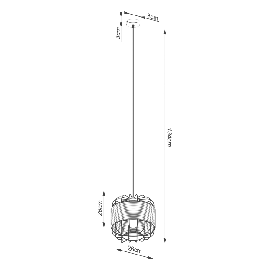 Lámpara colgante FOST 1xE27/15W/230V
