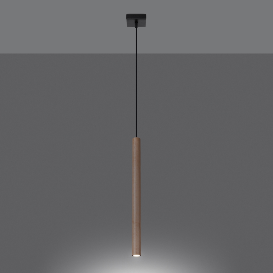 Lámpara colgante PASTELO 1xG9/8W/230V madera