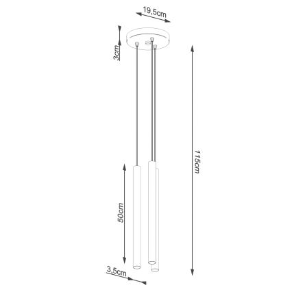 Lámpara colgante PASTELO 3xG9/8W/230V madera