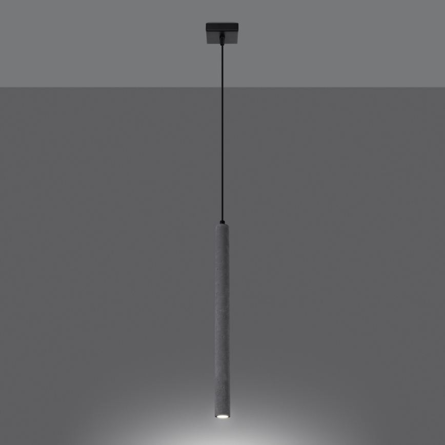 Lámpara colgante PASTELO 1xG9/8W/230V concreto