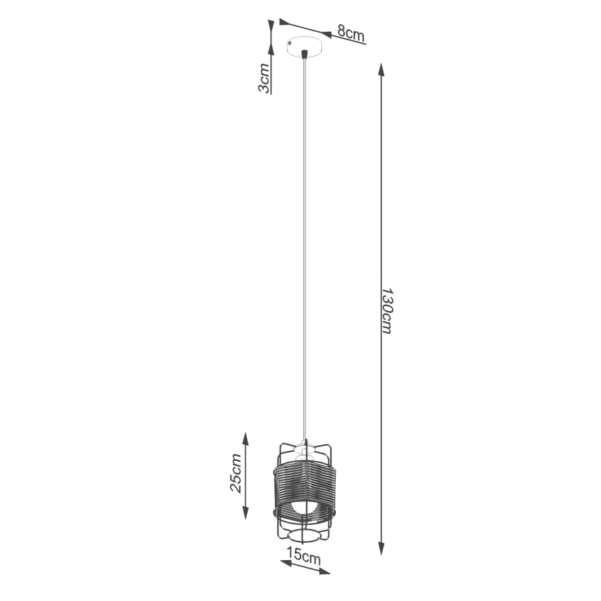 Lámpara colgante GIZUR 1xE27/15W/230V