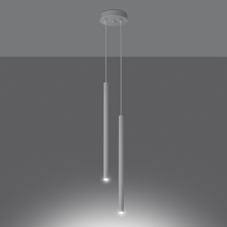Lámpara colgante PASTELO 2xG9/8W/230V blanco