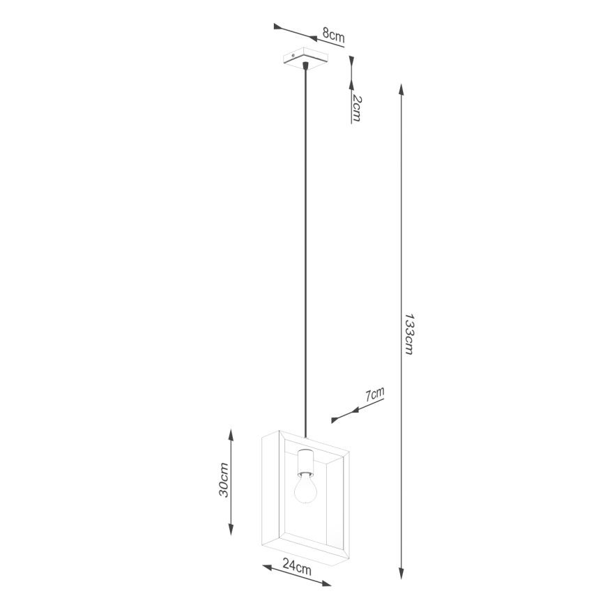Lámpara colgante ARIES 1xE27/15W/230V haya/beige
