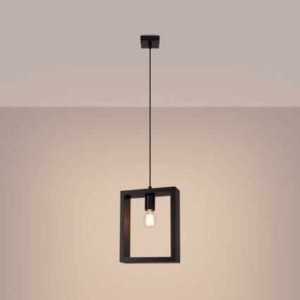 Lámpara colgante ARIES 1xE27/15W/230V haya/wenge
