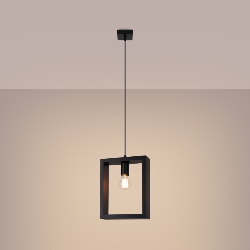 Lámpara colgante ARIES 1xE27/15W/230V haya/wenge