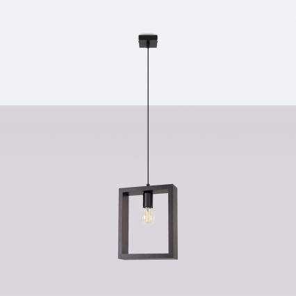 Lámpara colgante ARIES 1xE27/15W/230V haya/wenge