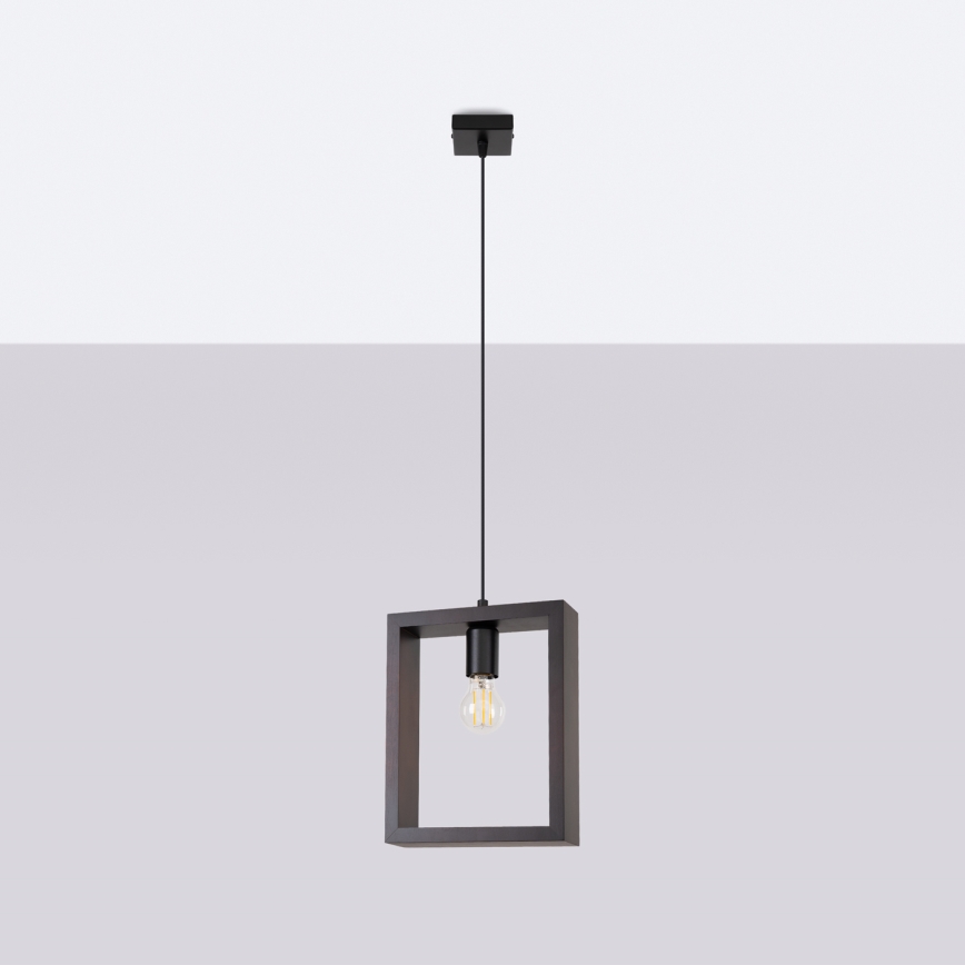 Lámpara colgante ARIES 1xE27/15W/230V haya/wenge