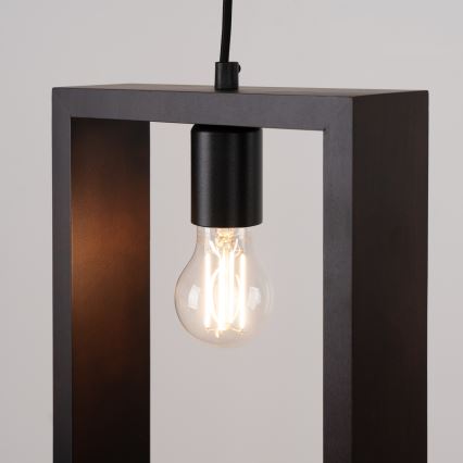 Lámpara colgante ARIES 1xE27/15W/230V haya/wenge