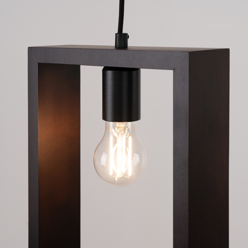 Lámpara colgante ARIES 1xE27/15W/230V haya/wenge