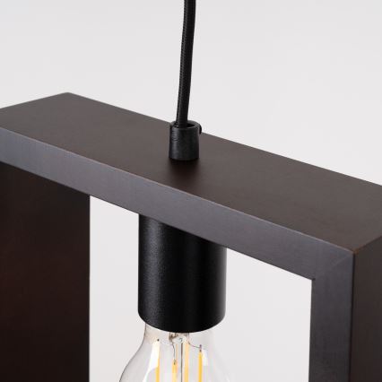 Lámpara colgante ARIES 1xE27/15W/230V haya/wenge