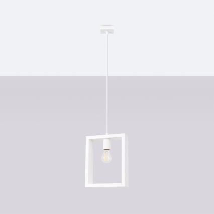 Lámpara colgante ARIES 1xE27/15W/230V haya/blanco