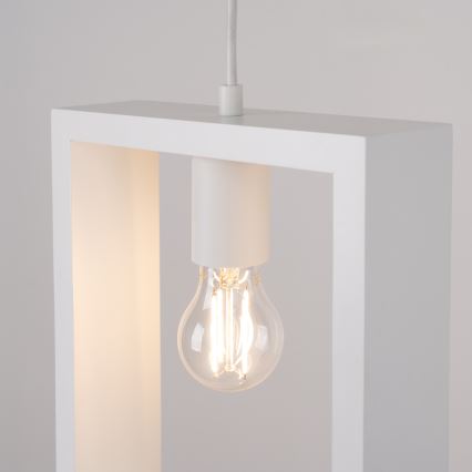 Lámpara colgante ARIES 1xE27/15W/230V haya/blanco