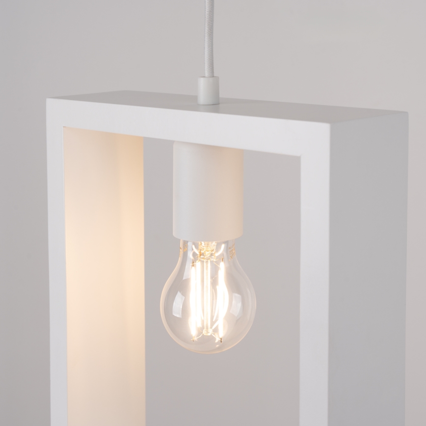 Lámpara colgante ARIES 1xE27/15W/230V haya/blanco