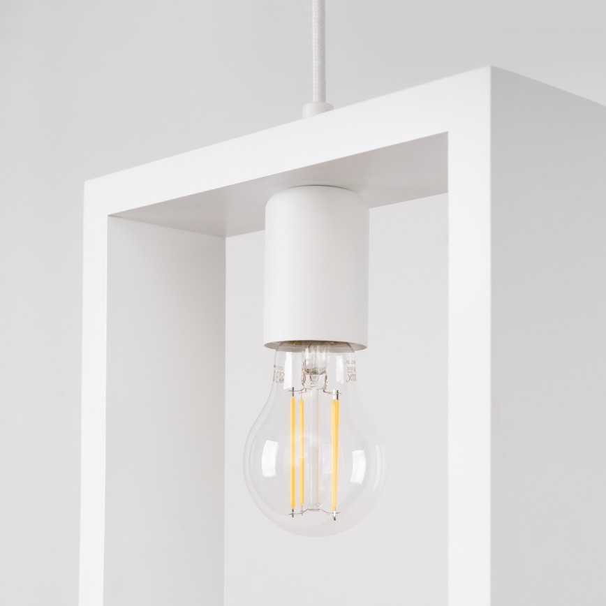 Lámpara colgante ARIES 1xE27/15W/230V haya/blanco