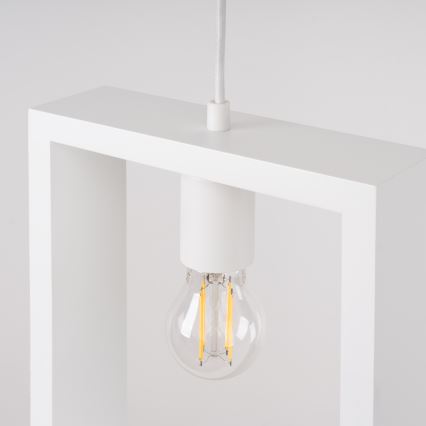 Lámpara colgante ARIES 1xE27/15W/230V haya/blanco