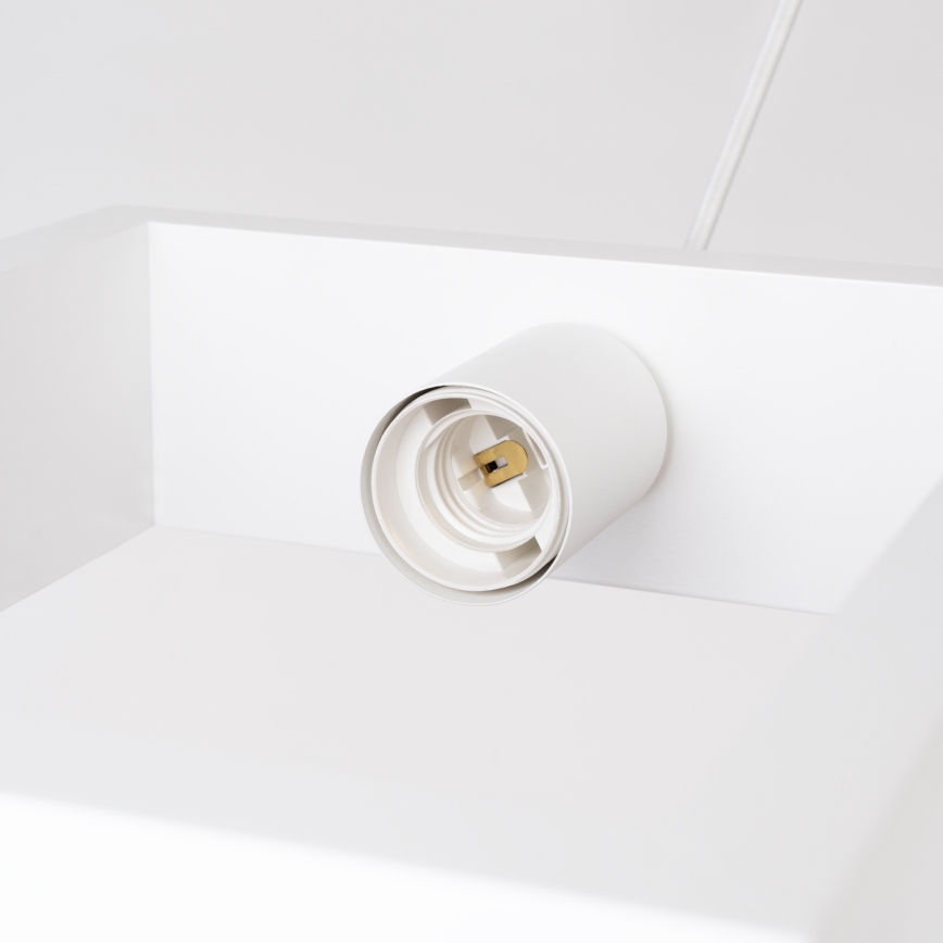 Lámpara colgante ARIES 1xE27/15W/230V haya/blanco